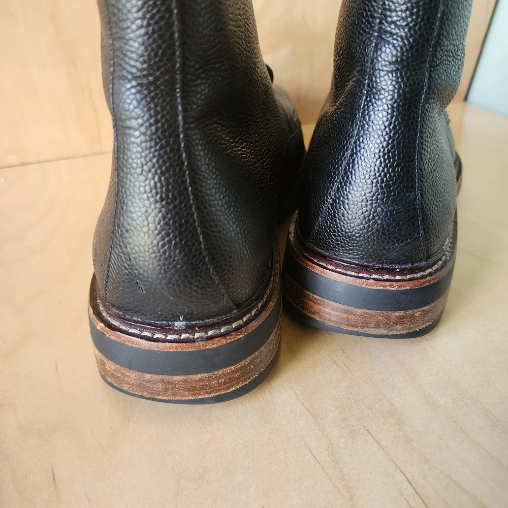 Clarks dress boots black sz 10 textured‎ leather A19